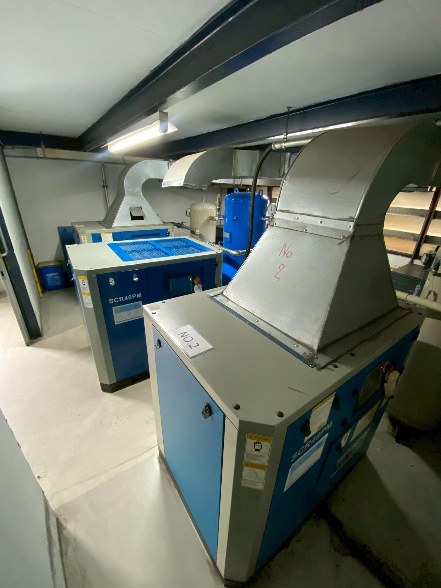 On-site compressed air equipment room installation