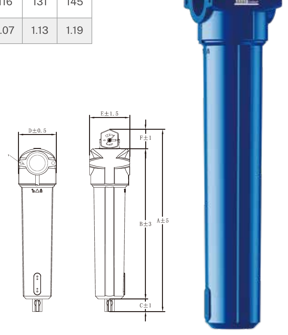 SCR-E Series technical drawing and product photo